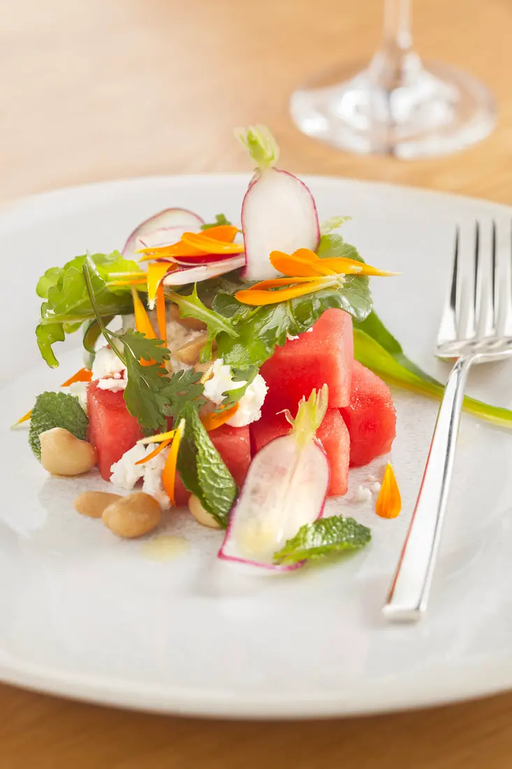 Une salade pour Laurence salade d’herbes, gingembre et citron vert
