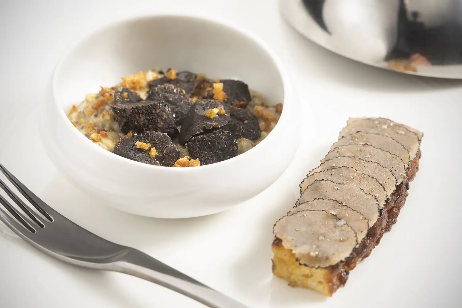 Brouillade et focaccia truffées